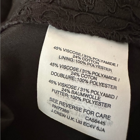 J. Crew Black Lace Pencil Skirt, Size 12 NWT - Picture 6 of 6
